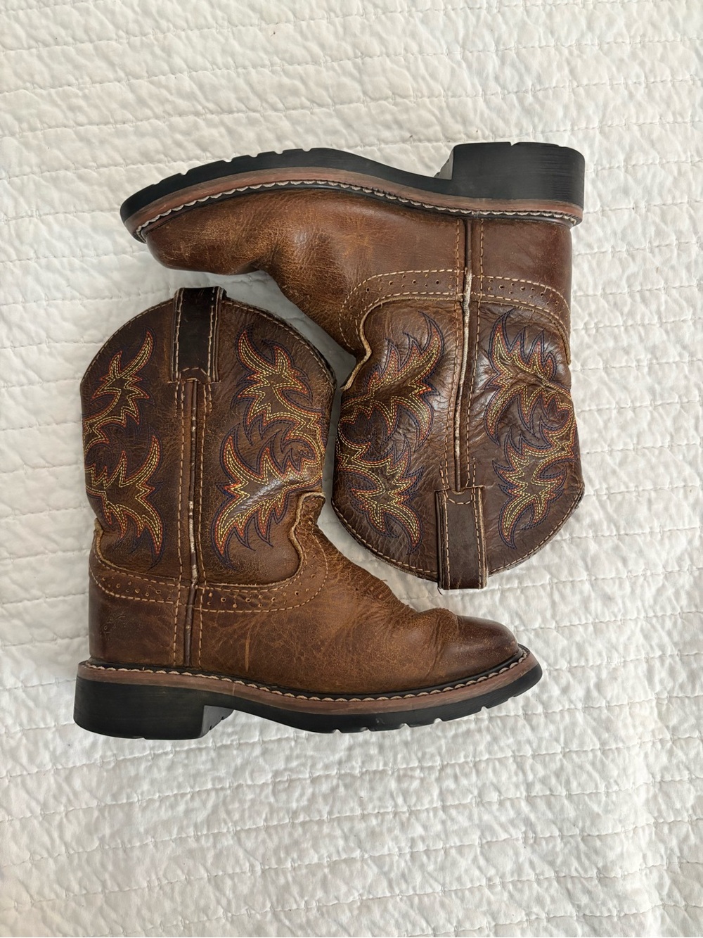 Justin Boots Dark Brown Leather Work Boot